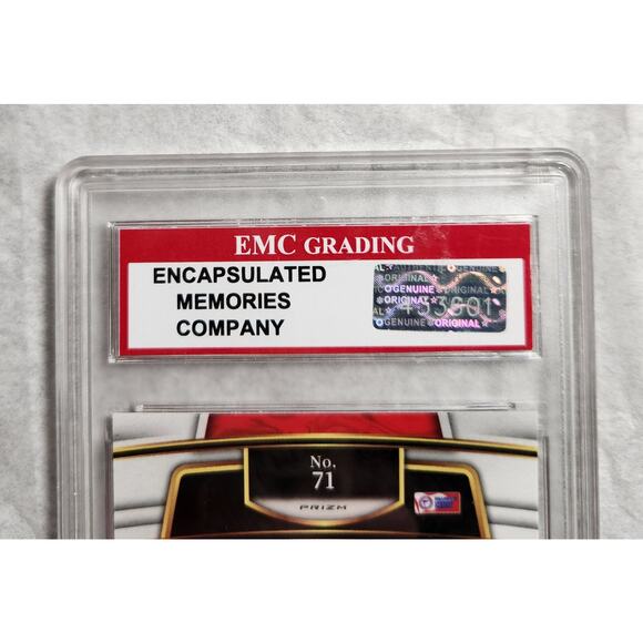 2022 Select Eric Dickerson Prism SMU #71 EMC Grading Gem Mint 10 - Picture 4 of 4